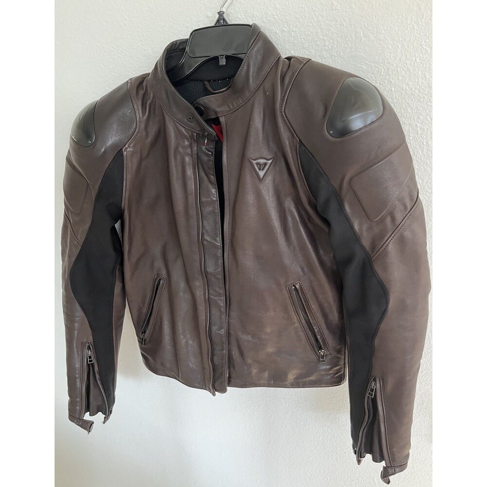 Dainese SuperSpeed Motorcycle Riding Jacket EU46/US36 Brown Leather Italy